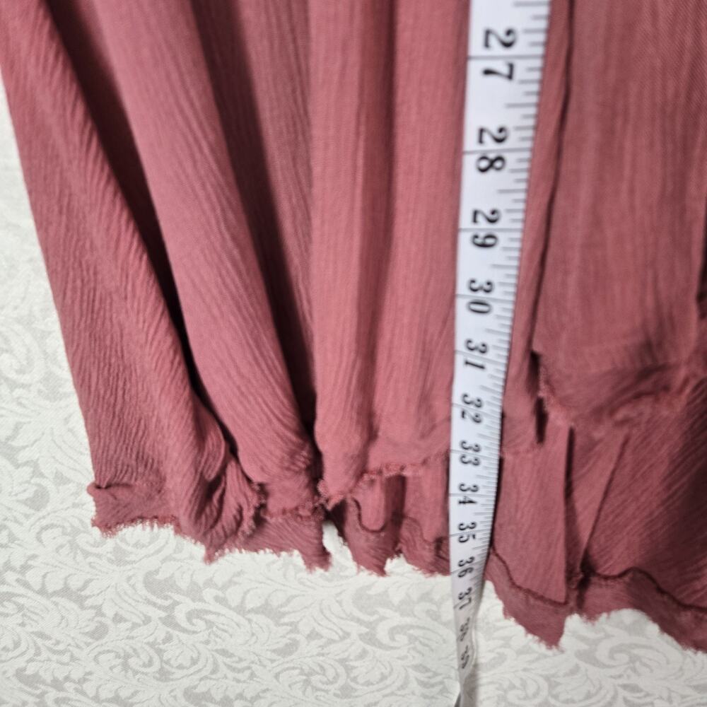 Free People Tell Tale Lace Tunic Dress M Rosy Coral Ethereal Fairycore Boho - Picture 15 of 16